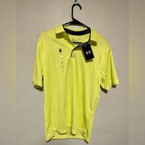 Under Armour Men’s Medium Tech Polo. Sonic Yellow. NWT